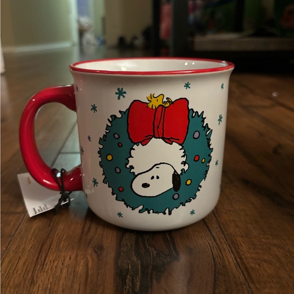 Peanuts snoopy Christmas wreath mug - Picture 3 of 4